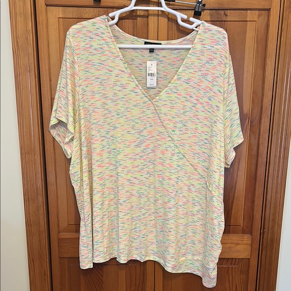 Lane Bryant Tops - Lane Bryant Multicolored Neon Relaxed Short Sleeve Tee – Plus Size 6X (34-36 NWT